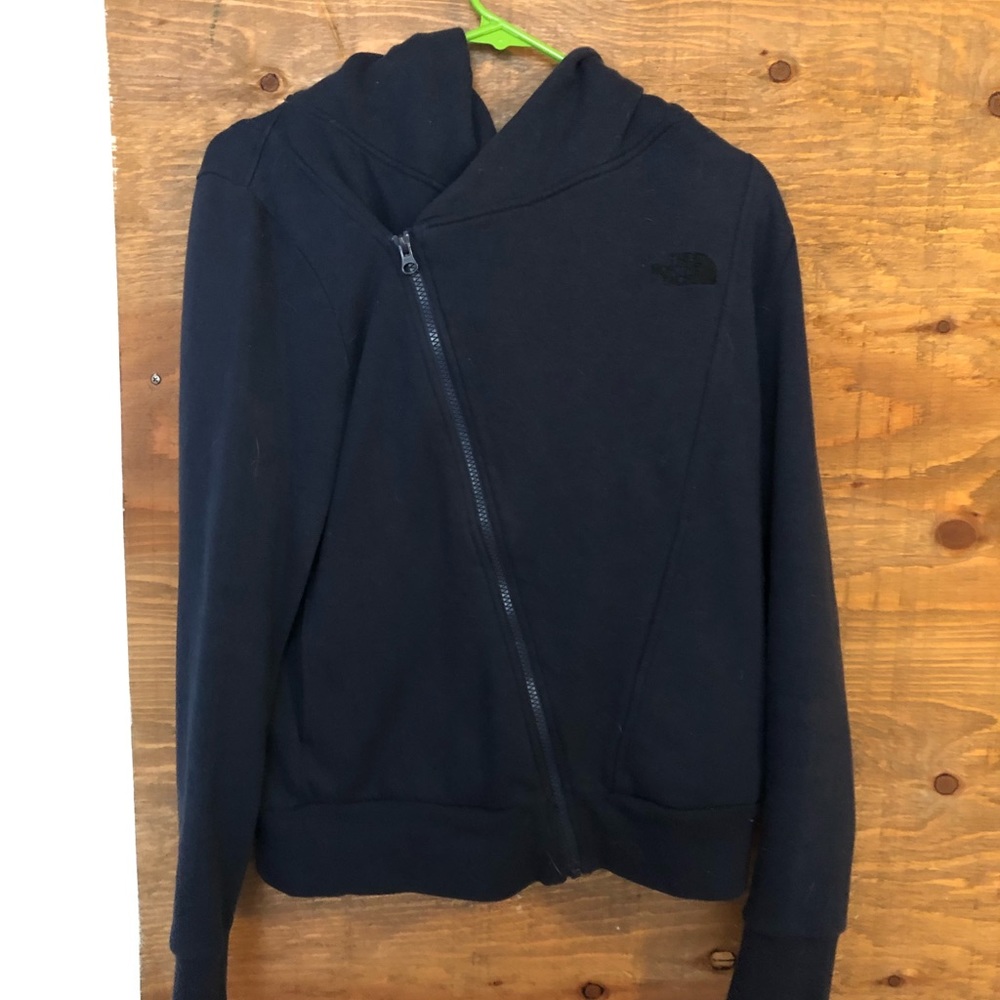 Women’s M Blue Jacket Front Cross Zipper